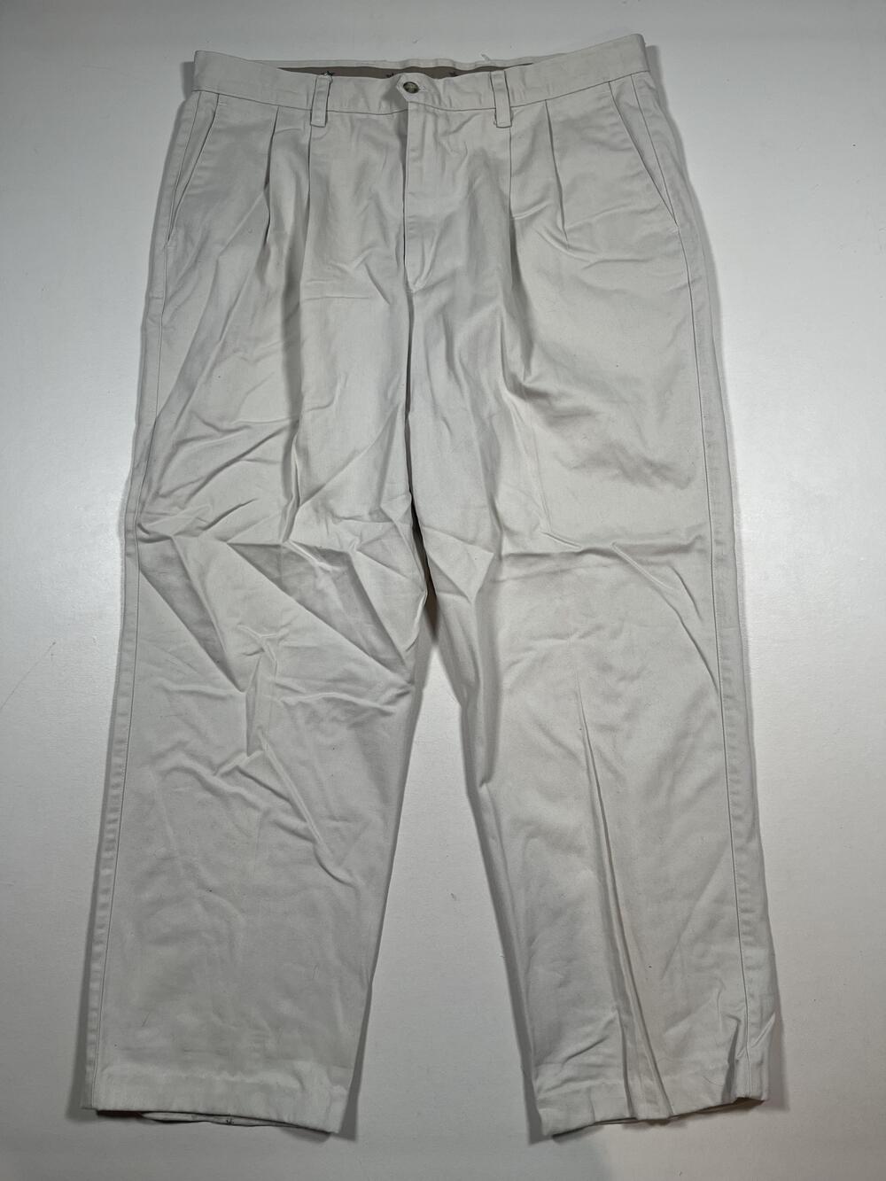 Dockers Pants Mens 38x31 Beige No Wrinkle Twill Pleated Khaki Classic Fit